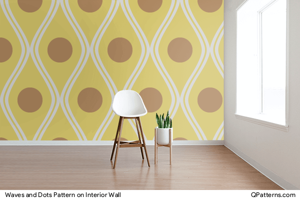 Waves and Dots Pattern on interior-wall