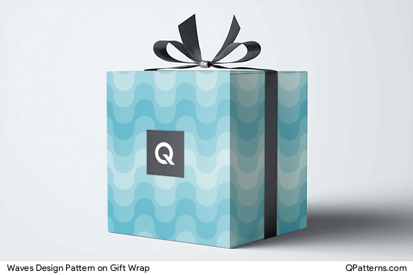 Waves Design Pattern on gift-wrap