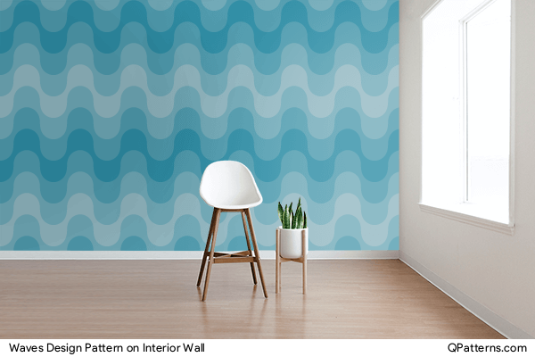 Waves Design Pattern on interior-wall