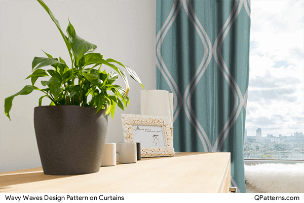 Wavy Waves Design Pattern on curtains
