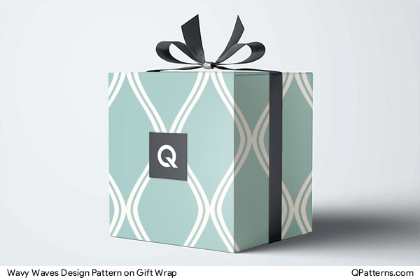 Wavy Waves Design Pattern on gift-wrap