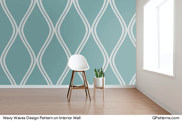 Wavy Waves Design Pattern on interior-wall