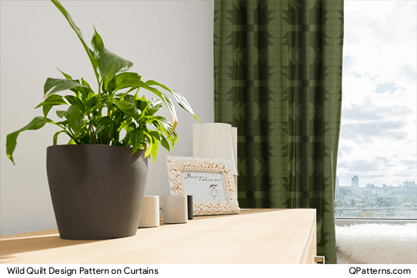 Wild Quilt Design Pattern on curtains