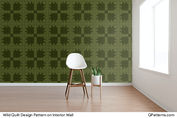 Wild Quilt Design Pattern on interior-wall
