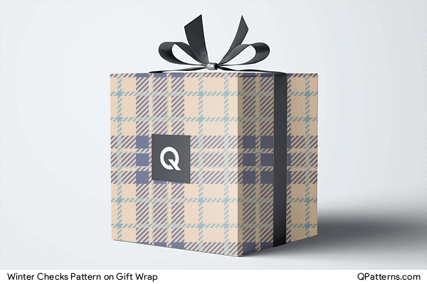 Winter Checks Pattern on gift-wrap