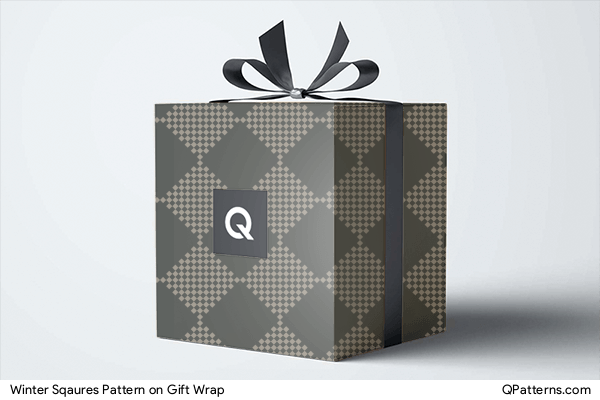 Winter Sqaures Pattern on gift-wrap