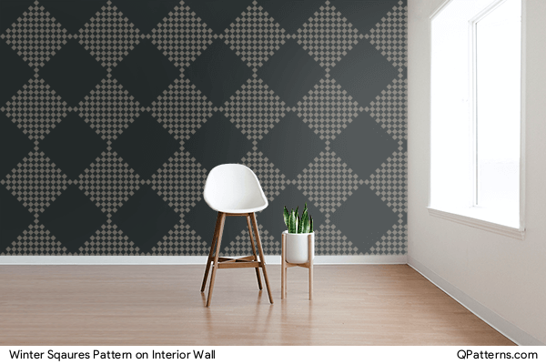 Winter Sqaures Pattern on interior-wall