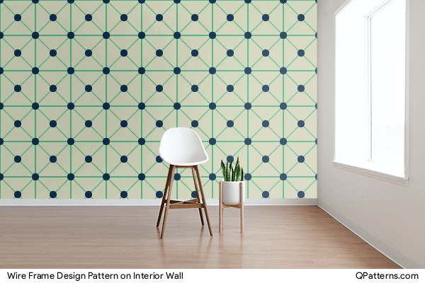 Wire Frame Design Pattern on interior-wall