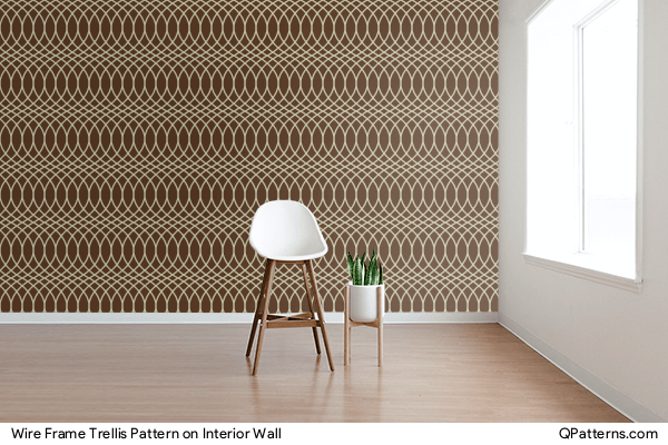 Wire Frame Trellis Pattern on interior-wall