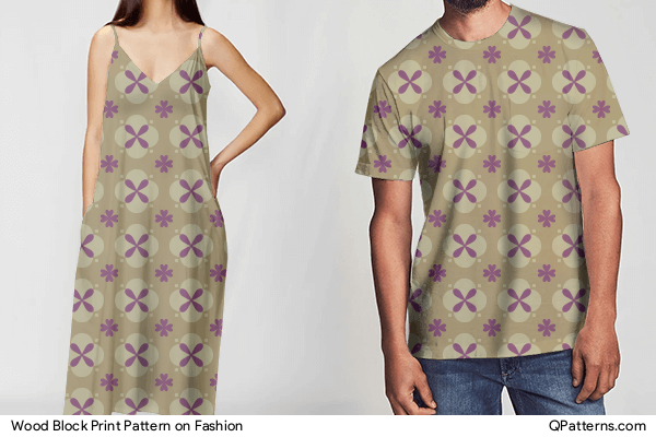 Wood Block Print Pattern on fashion
