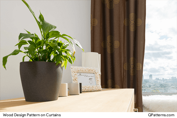 Wood Design Pattern on curtains