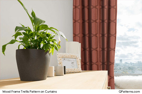 Wood Frame Trellis Pattern on curtains
