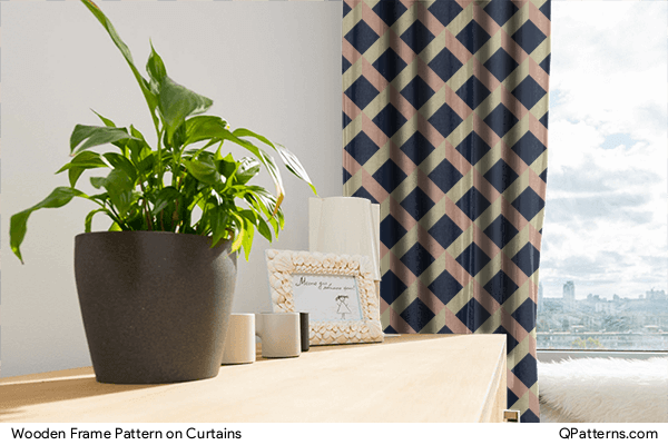 Wooden Frame Pattern on curtains