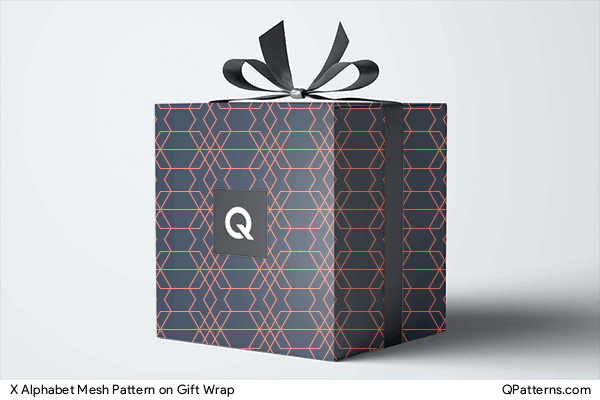 X Alphabet Mesh Pattern on gift-wrap