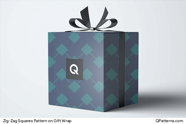 Zig-Zag Squares Pattern on gift-wrap