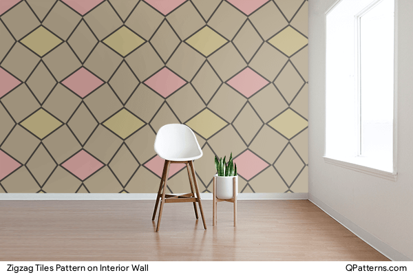 Zigzag Tiles Pattern on interior-wall